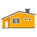 orange European rustic simple house