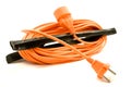 An orange extension cord Royalty Free Stock Photo