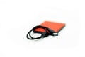 The orange external harddisk USB 3.0 Royalty Free Stock Photo