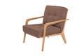 Orange fabric and wood armchair modern designer Royalty Free Stock Photo