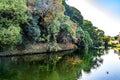 Orange Fall Leaves Green Reflection Autumn Habikino Osaka Japan