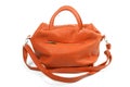 Orange female bag isolated