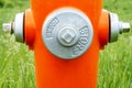Orange Fire Hydrant Royalty Free Stock Photo