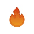 Orange fire sign icon. Vector illustration eps 10 Royalty Free Stock Photo