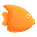Orange fish bath toy icon, cartoon style Royalty Free Stock Photo