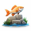 Perch Resource Icon: 3d Render For Casual Game Royalty Free Stock Photo