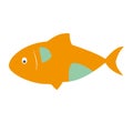 Orange fish icon - vector EPS 10. Royalty Free Stock Photo
