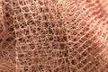 Orange fishnet texture. Close up pattern Royalty Free Stock Photo