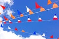 Orange flags, celebrating kings day in Netherlands Royalty Free Stock Photo
