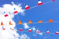 Orange flags, celebrating kings day in Netherlands Royalty Free Stock Photo