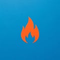 Flame design is stylized featuring pointed curling shapes typical of Royalty Free Stock Photo