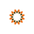 Orange Flower Ornament Logo Template Illustration Design. Vector EPS 10 Royalty Free Stock Photo