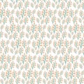 Orange flower pattern on white background