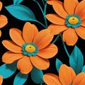 Orange Flower Petal Beautiful Floral Blossom Vibrant Color Nature Garden Isolated Wallpaper