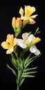 Hyperrealistic Freesia Sculpture With High Contrast