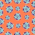 Orange flowers pattern abstract illustration Royalty Free Stock Photo