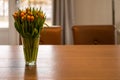Orange Flowers on a table Royalty Free Stock Photo