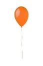 Orange flying balloon isolated on white Royalty Free Stock Photo