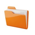 Orange folder icon isolated on transparent background Royalty Free Stock Photo