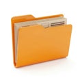 Orange folder icon isolated on white background Royalty Free Stock Photo