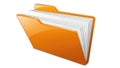 Orange folder icon isolated on white background Royalty Free Stock Photo