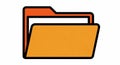 Orange Folder Icon Royalty Free Stock Photo