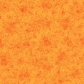 orange foliage seamless vector sutumn pattern