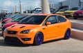 Orange Ford Focus ST at Car show