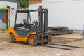 Orange Forklift Royalty Free Stock Photo