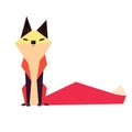 Orange Fox in the style of origami Royalty Free Stock Photo
