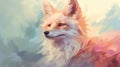 Eerily Realistic Speedpainting Of A White Fox With Long Hair