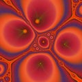 Orange fractal, spirals, futuristic surreal abstract background, graphics Royalty Free Stock Photo