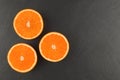 Orange fresh fruit in row isolated assortment clipping pat on black Royalty Free Stock Photo