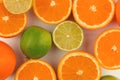 Orange fresh fruit in row isolated assortment clipping pat on white Royalty Free Stock Photo