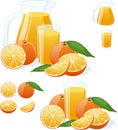 Orange Fresh set Royalty Free Stock Photo