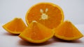 Orange. Freshly cut orange slices. Royalty Free Stock Photo