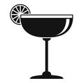 Orange fruit cocktail icon, simple style Royalty Free Stock Photo