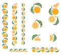 Orange fruit colored fragmented ornament