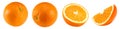orange fruit with cut of orange isolated on white background. clipping path Royalty Free Stock Photo