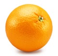Orange fruit isolated on white background. Bottom view. File contains clipping path