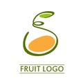 Orange fruit juice logo abstract simple concept design vector Royalty Free Stock Photo