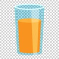 Orange fruit juice vector icon in flat style. Orange citrus Royalty Free Stock Photo