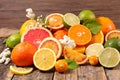 Orange fruit, lemon, grapefruit Royalty Free Stock Photo