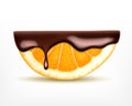 Orange fruit with chocolate Royalty Free Stock Photo