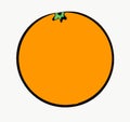 Orange Fruit Orange Color Abstract Nature Food Ingredient Art Vector Illustration Photo Object
