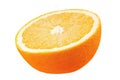 Orange fruit. Oranges half isolate on white