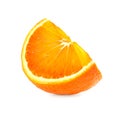 Orange fruit. Piece isolated on white background. Orange fruit section Royalty Free Stock Photo