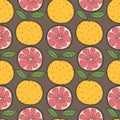 Orange fruit seamless pattern background.