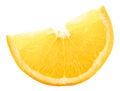 Orange fruit. Orange slice isolate on white. With clipping path