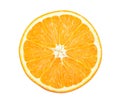 Orange fruit slice isolated on white background Royalty Free Stock Photo